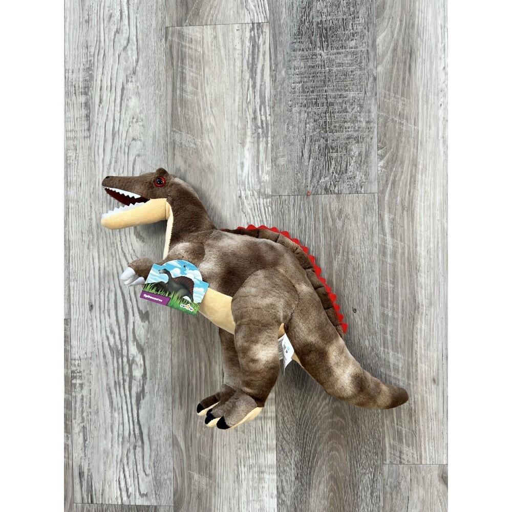 Back2fun Dinosaur Spinosaurus Stuffed Animal Plushie Brown NWT